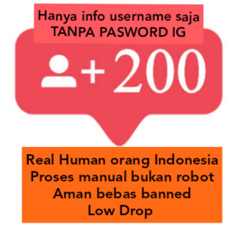 jasa tambah followers ig instagram 200 followers