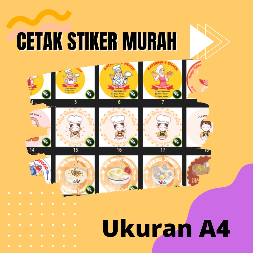 Jual CETAK STIKER MURAH | Shopee Indonesia