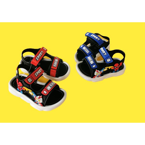 HappyOliver SPORTS HERO Sandal gunung Sepatu Sandal Anak Laki Laki Bahan PU Model Lucu 1-6 Tahun Import