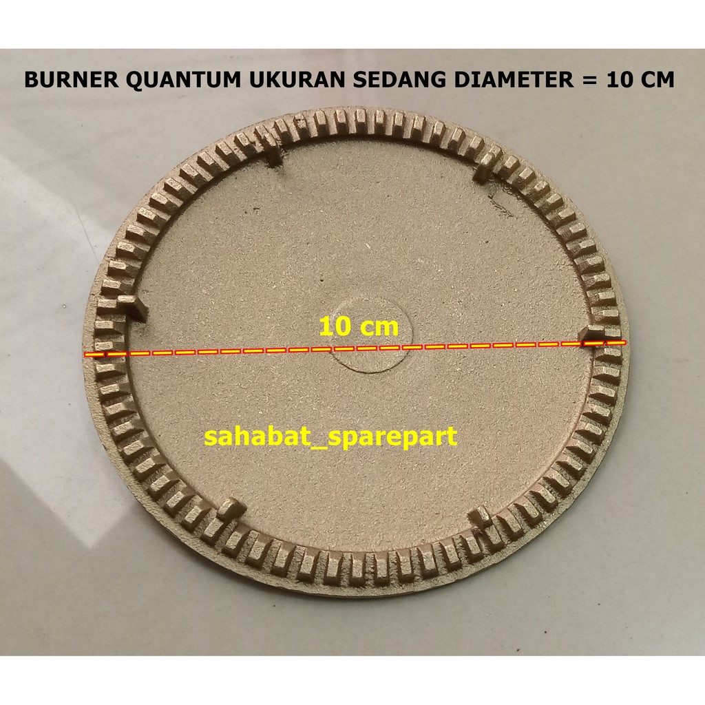 BURNER KOMPOR GAS QUANTUM BESAR BAHAN KUNINGAN DIAMETER 10 CM