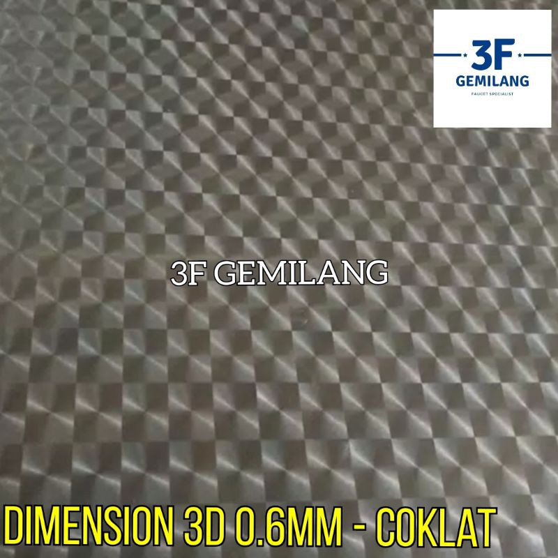 Fiber Plastik Penutup Pagar DIMENSION GLASS 3D Meteran