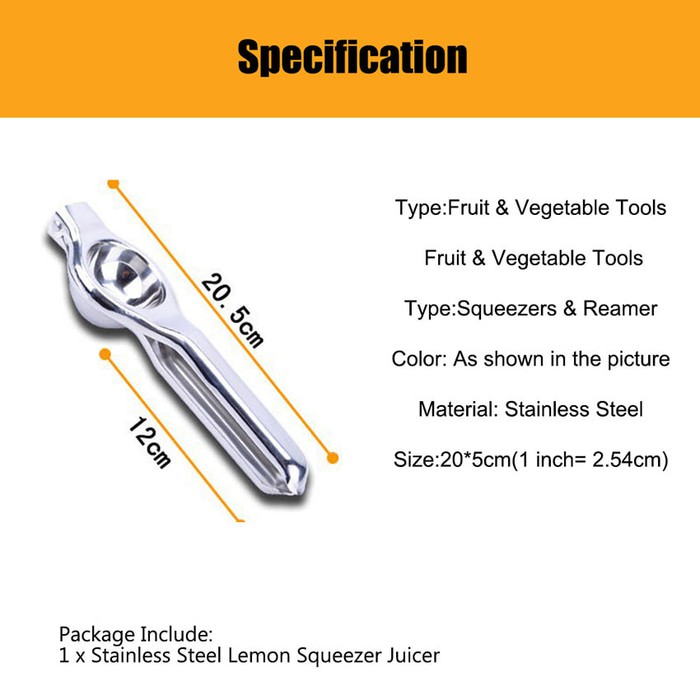 Pemeras / Peras Squeezer Jeruk Lemon / Nipis Lime Stainless Steel**