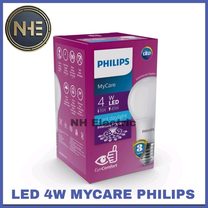 Lampu Led 4 Watt Mycare Ledbuld Putih Philips