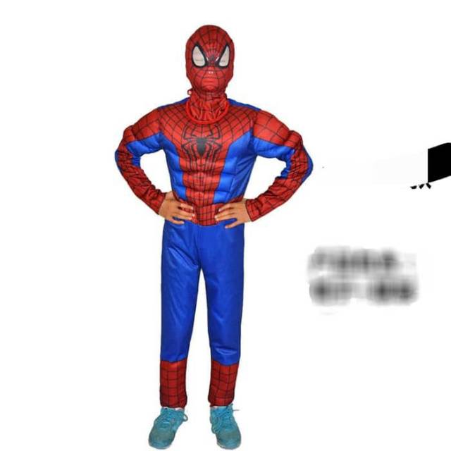 Kostum anak superhero spiderman kostum halloween anak