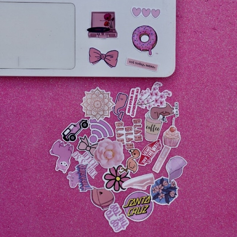 

(30pcs) STICKER TUMBLR “ PINK “