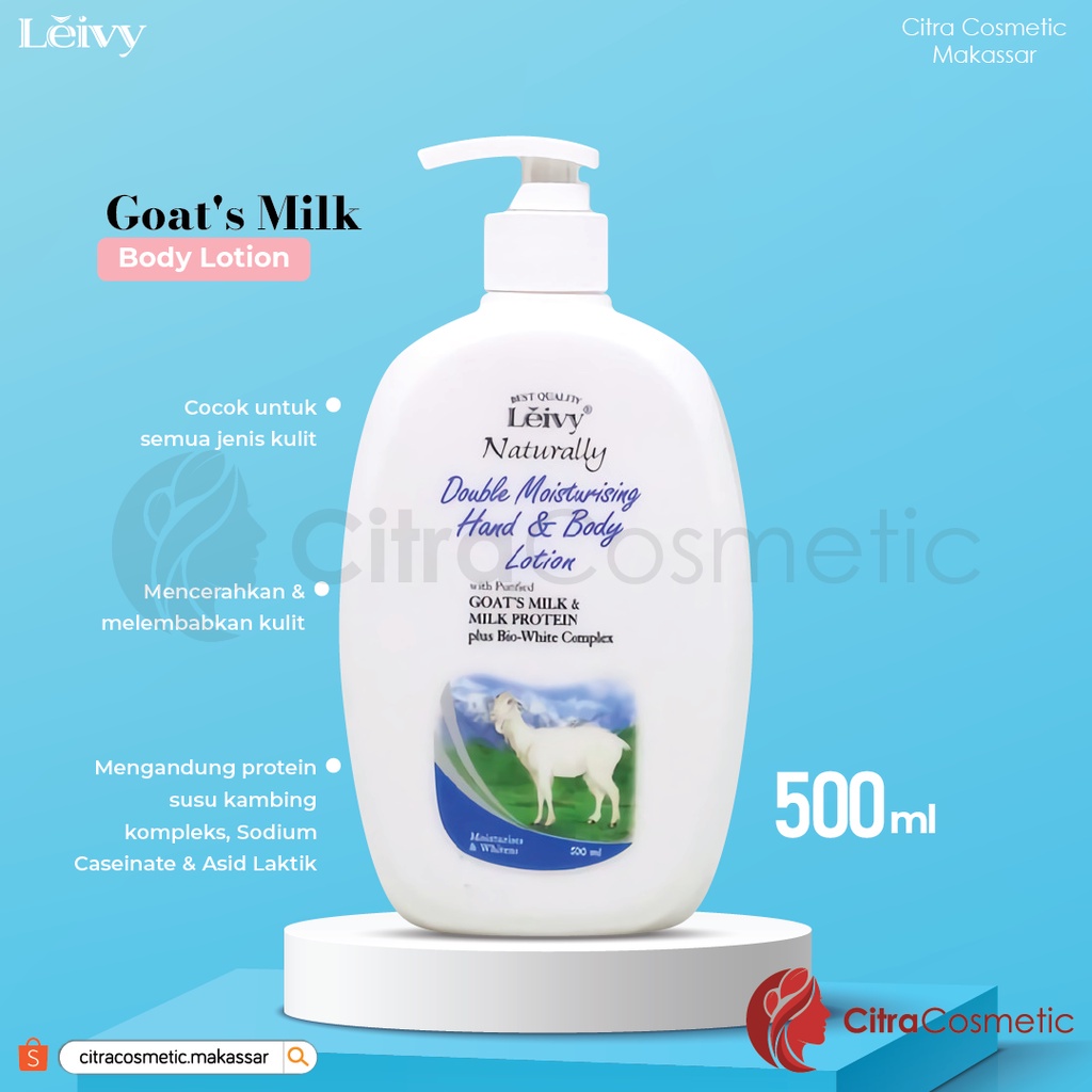 Leivy Hand Body Lotion Goats Milk &amp; Royal Jelly 500 Ml