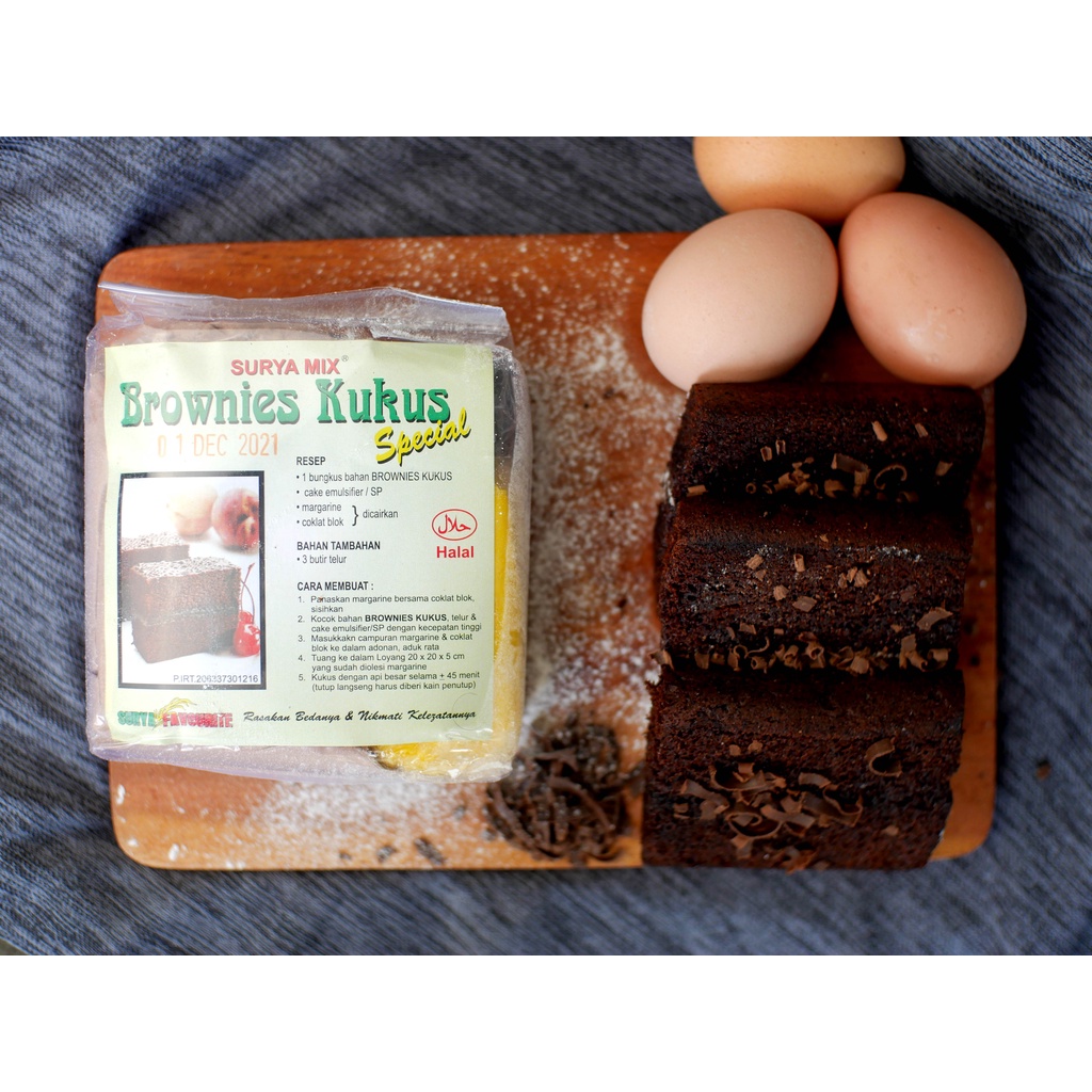 

Bahan/Resep/Premix Surya Mix Brownies Kukus 500g ANTI GAGAL