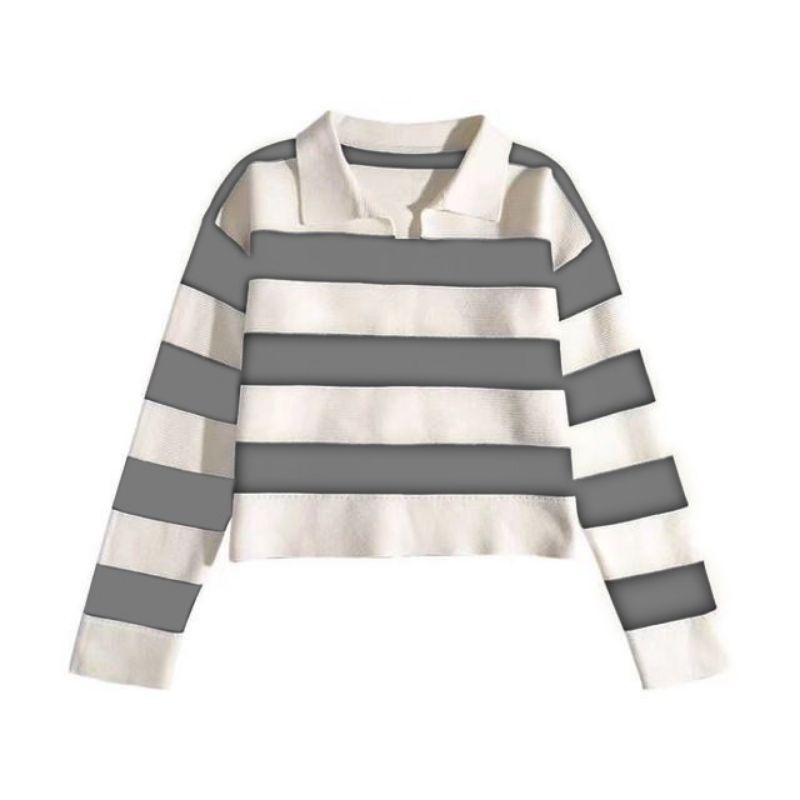 Sweater Crop Top Blaster Stripe