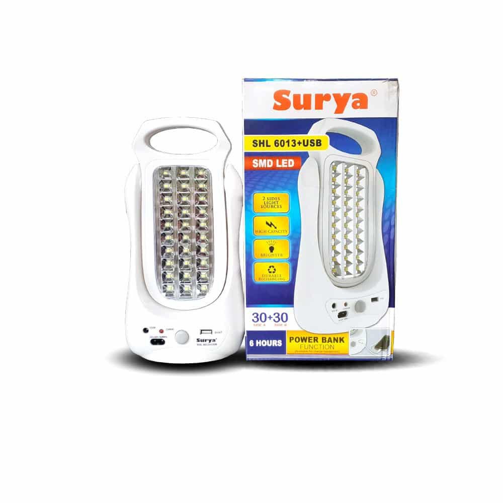 Surya Lampu Emergency SHL 6013 USB Light LED SMD plus Powerbank