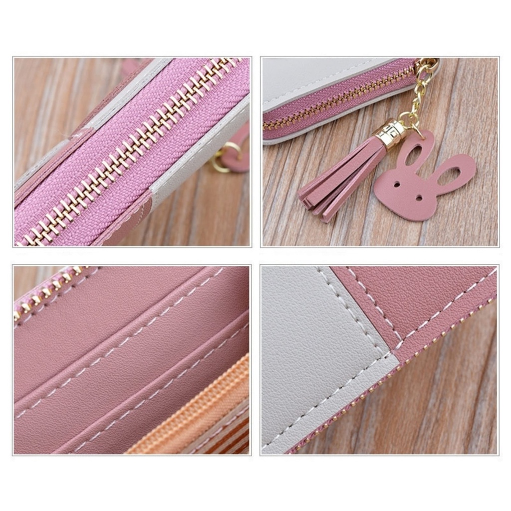 DOMPET LIPAT KECIL WANITA IMPORT KULIT PINK FRAENE WA495P3 KOREA MINI SLOT KARTU UANG RESLETING FRAENE WA495P3 KOIN PENDEK PREMIUM BATAM BRANDED REMAJA KEKINIAN SIMPLE MURAH LUCU TIPIS