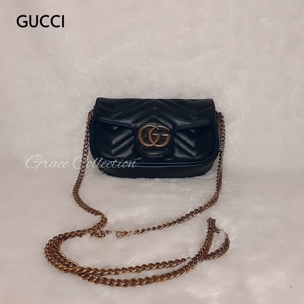 TAS WANITA BRANDED ORIGINAL - GC MARMONT MATELASSE LEATHER SUPER MINI