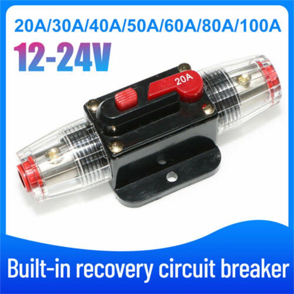 Top Car Circuit Breaker 20-150AMP Audio Energi Solar 12V-24V Reset Sekring