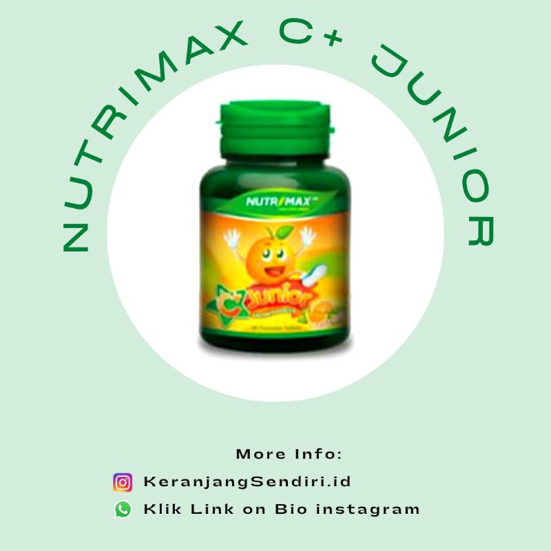 Nutrimax C+ Junior @60/Vitamin Anak/Vitamin C Anak/Vitamin Daya Tahan Tubuh Anak