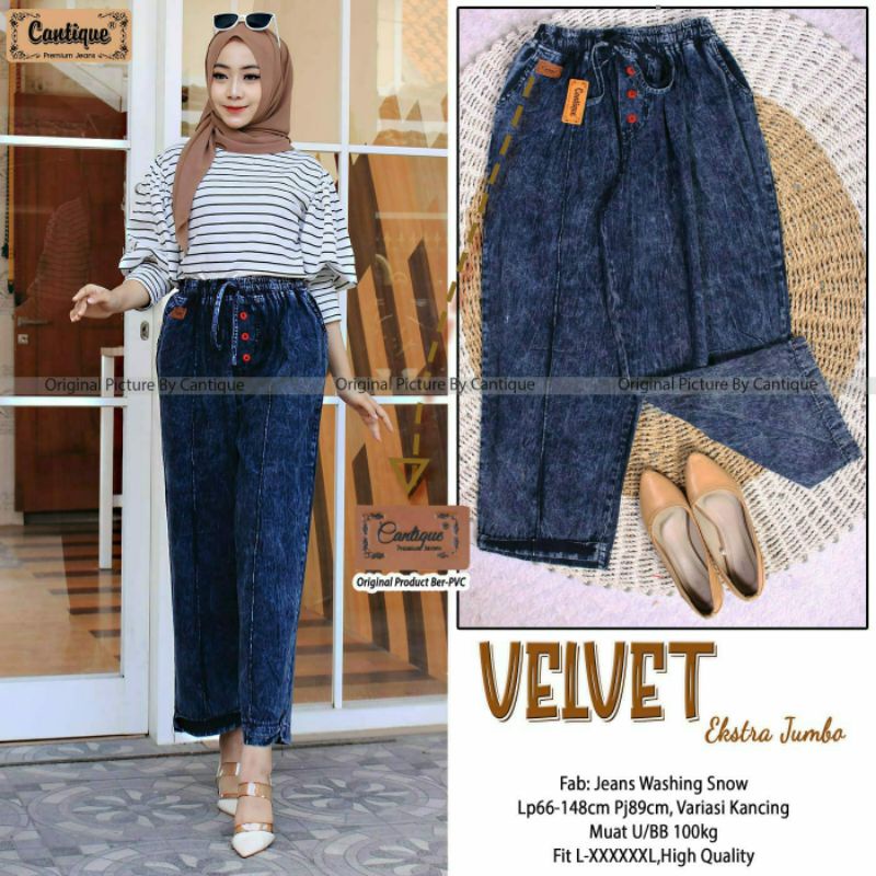 velvet ekstra jumbo celana jeans by cantique