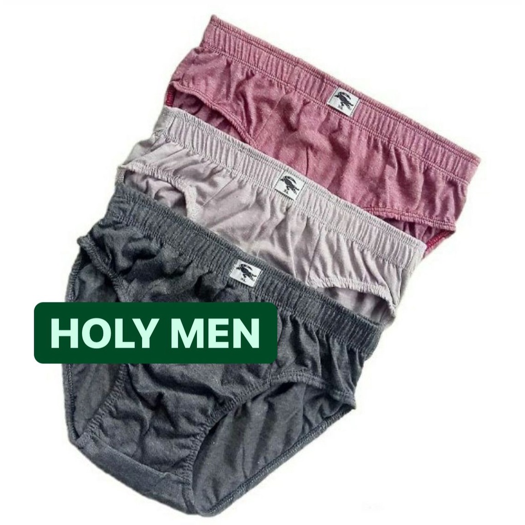 HOLY MEN | 3 PCS Celana Dalam pria DEWASA Bahan Katun Misty Isi 3 Pcs Art KDL 082