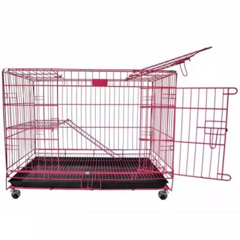 Kandang Kucing TINGKAT Lipat 75cm Kucing Anjing Kelinci Tupai Musang Jumbo Besar Grab/Gojek-3