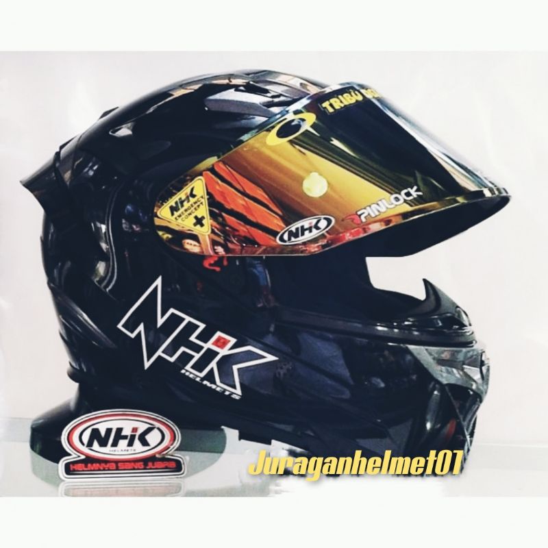 Jual Helm Full Face Nhk Gp Black Doff Paket Ganteng Shopee Indonesia