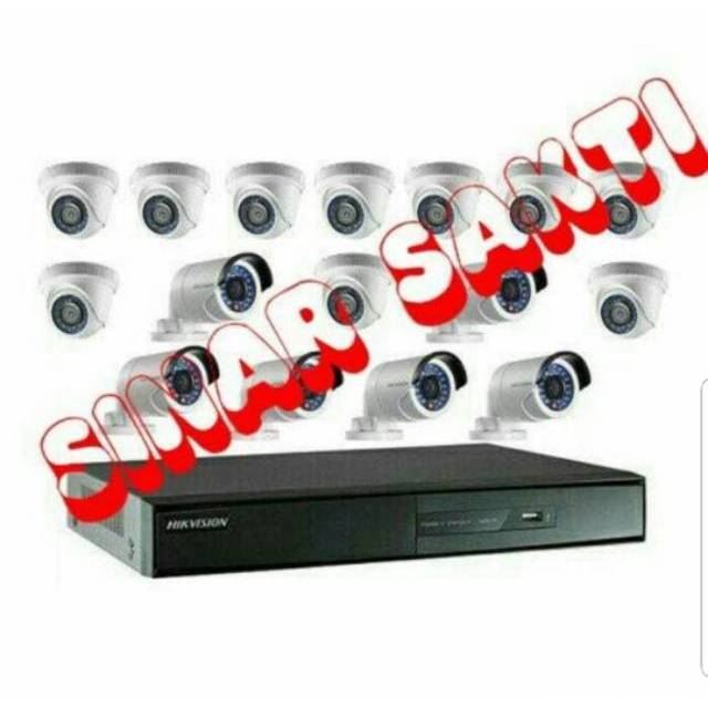 PAKET CAMERA CCTV 16CH HIKVISION 2MP + 2TB HDD INCLUDE AUDIO/MICROPHONE CCTV