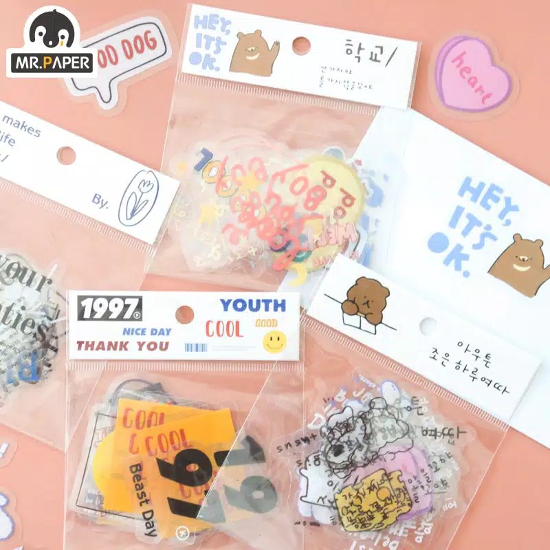 

20pcs / Lot Stiker Desain Little Bear Love Happy Morning Sunshine Untuk Dekorasi Scrapbook
