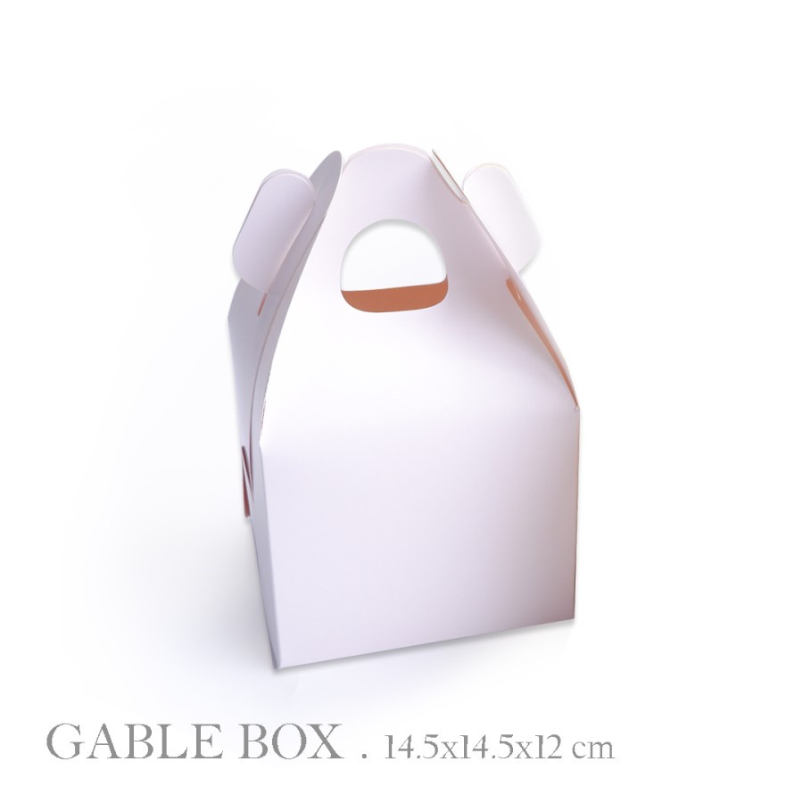 

Gable Box Packaging Hampers Dus Jinjing Putih Polos Kemasan Souvenir Kardus Tenteng Ukuran 14x14x23 cm