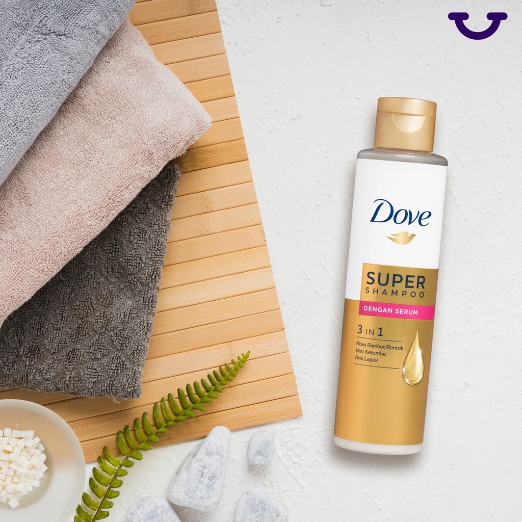 Jual Dove 3 In 1 Super Shampoo Hair Serum 125mL Shopee Indonesia
