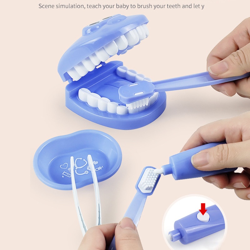 Mary 9biji Pretend for Play Toy Dentist Check Teeth Model Set Kit Baru Edukasi