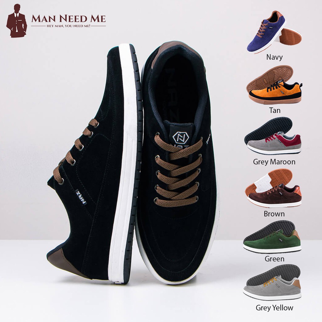 HARRISON |ManNeedMe x NAZ| Sepatu Sneakers Pria Casual Suede ORIGINAL