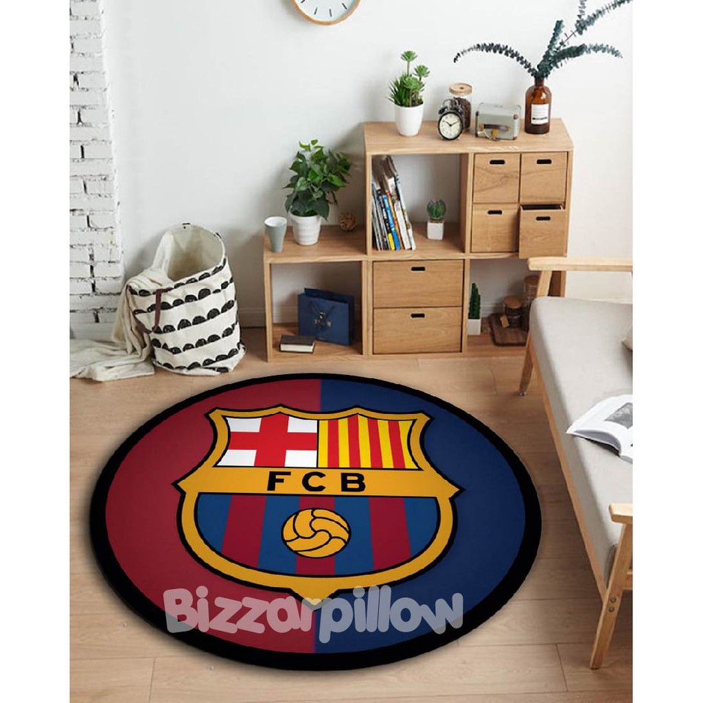 Bizzarpillow Karpet Bulat Motif Bola full Printing BZ295