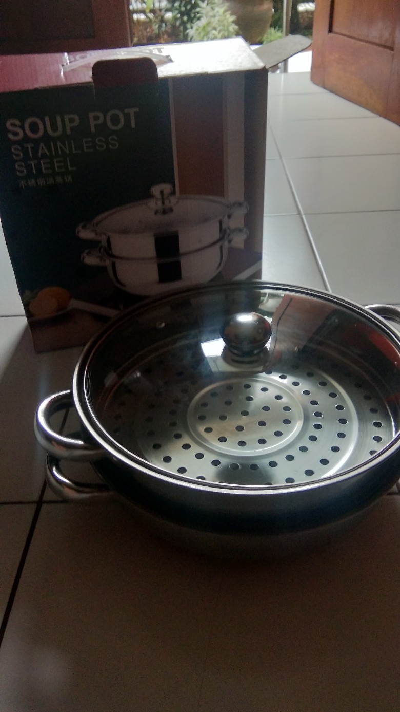 Panci Kukus Susun 2 Stainless 28 Cm / Dandang Steamer
