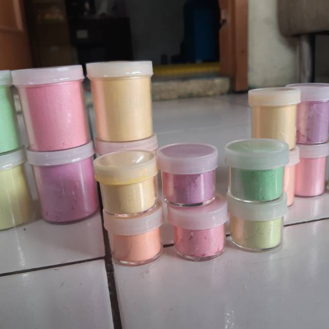 

Metalik warna 10cc tepung powder bubuk holo hologram pearl metalic