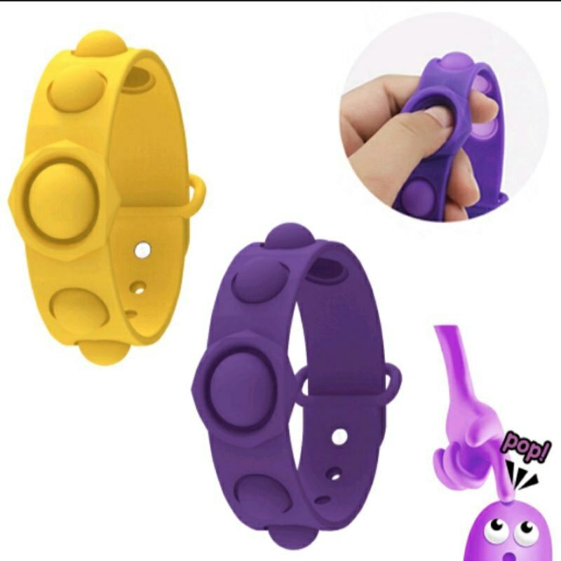 POP IT MINI RAINBOW / POP IT JAM TANGAN / POP IT MINI MOTIF JAM TANGAN BUBBLE TOYS PENGHILANG SETRES