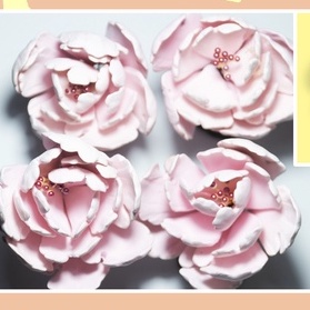 

Gumpaste hiasan kue bunga peony isi 4