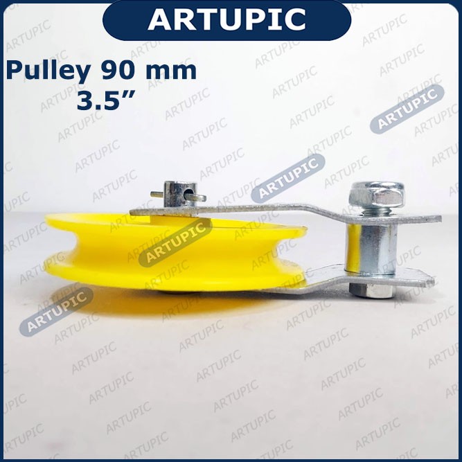 Pulley Puli Puley Kerekan Katrol 90 mm 3.5 Inch Kapasitas 100 kg lebih untuk nipple terpal kandang