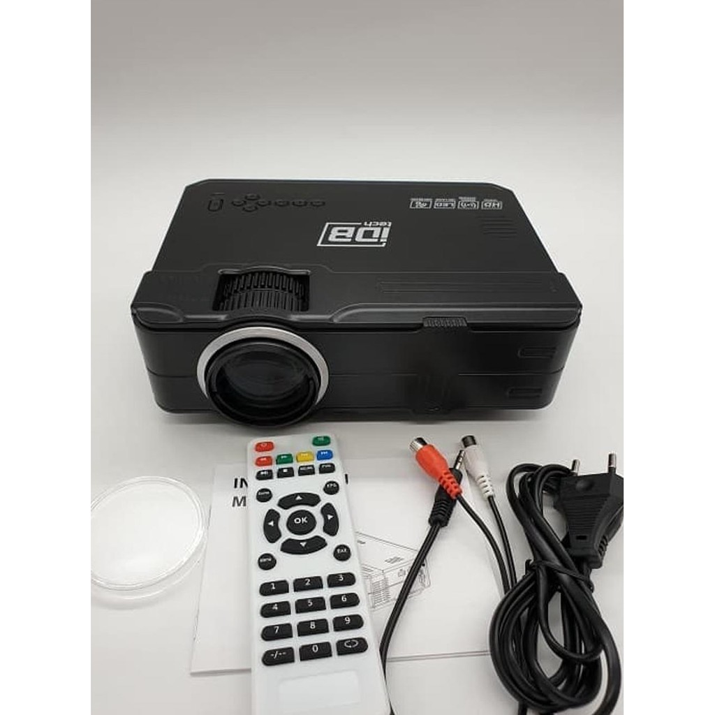 LJP IDBTECH W12 Proyektor Mini LED Projector Portable 1500 Lumens WIFI
