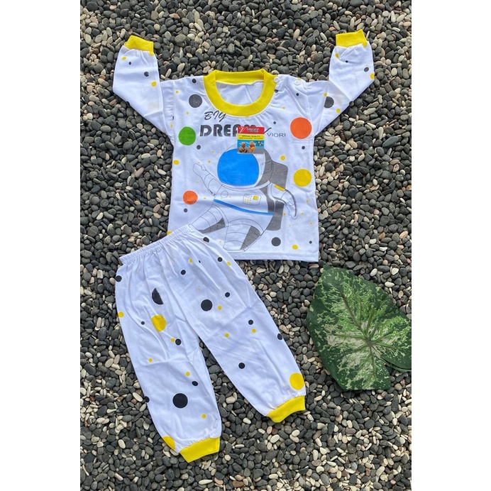 stelan BAJU anak lucu murah motif astronot dreams Setelan 3-18 bulan (PP 058)