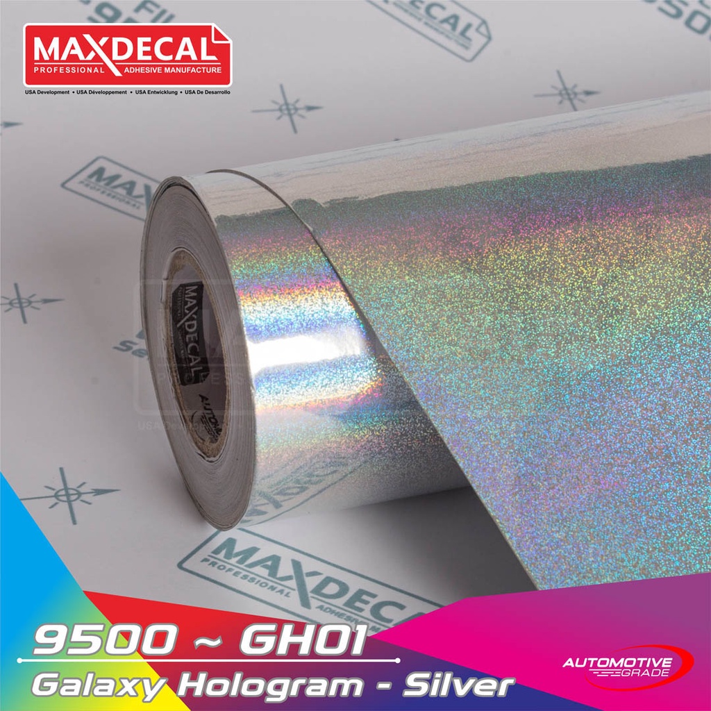 MAXDECAL 9500 - GH01 WHITE Galaxy Hologram Glitter Premium [METERAN]