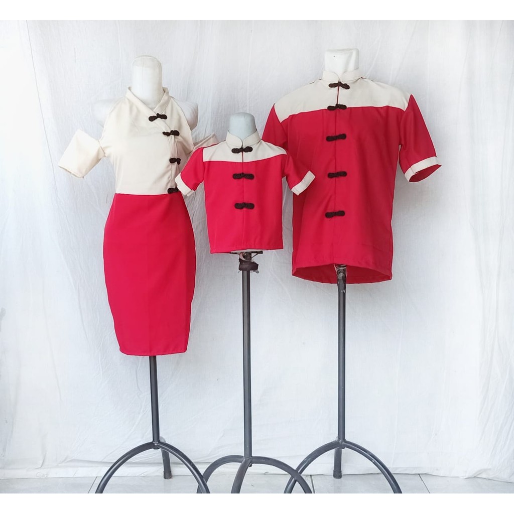 ETHNICKDISWEAR - lollylalytha Cheongsam Family Set Imlek Cheongsam Couple / Seragam Natal Keluarga