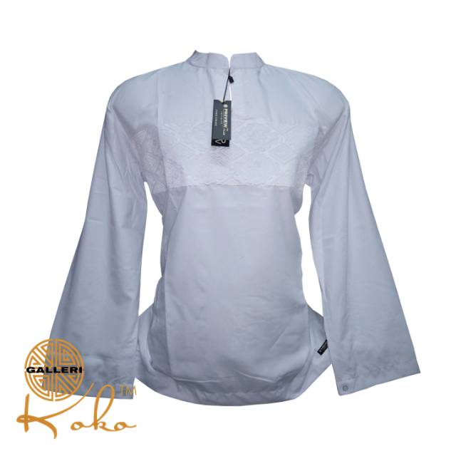 Baju koko preview infinite itang yunsaz lengan panjang putih senada