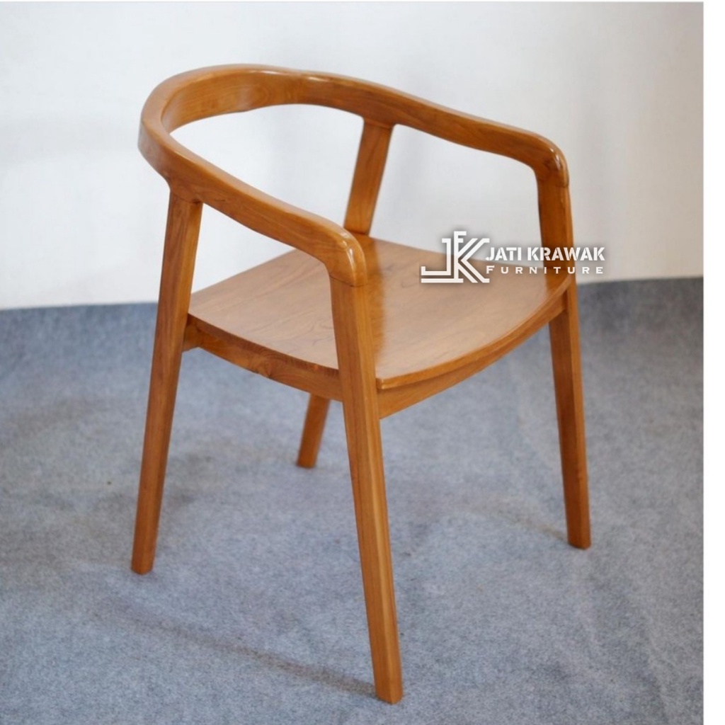 Kursi Cafe Minimalis Selly Kotak. Kursi minimalis seli jati teras.