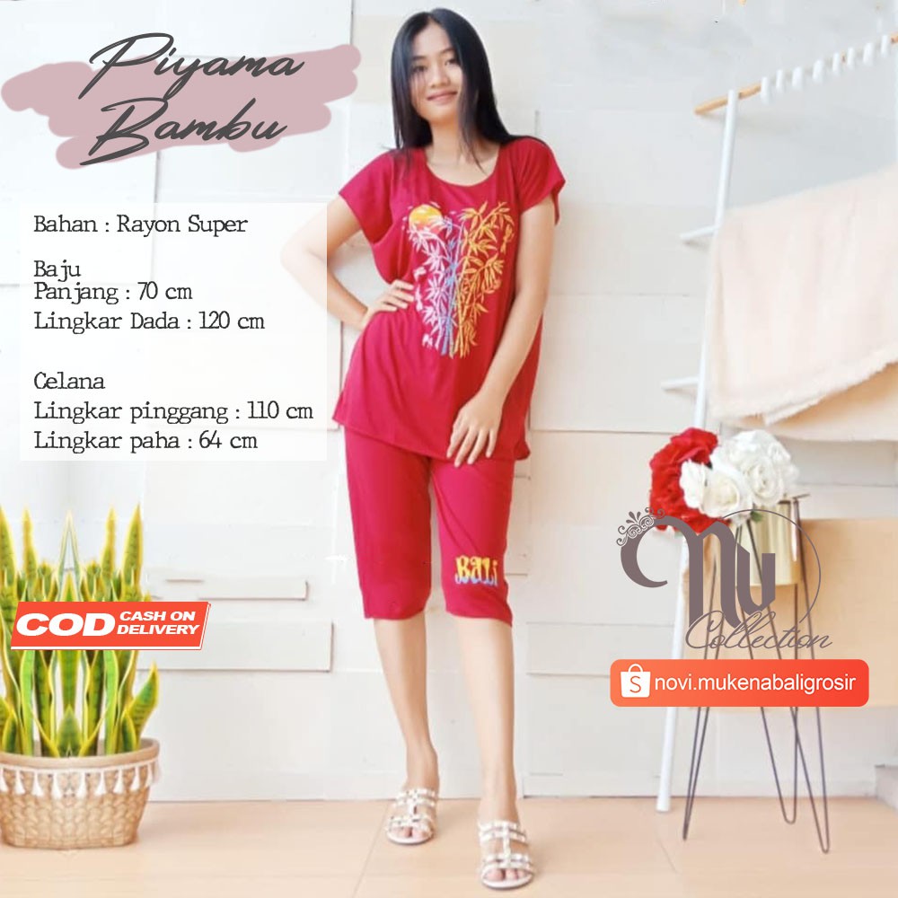 PIYAMA BABYDOLL BAMBU BALI ALL SIZE