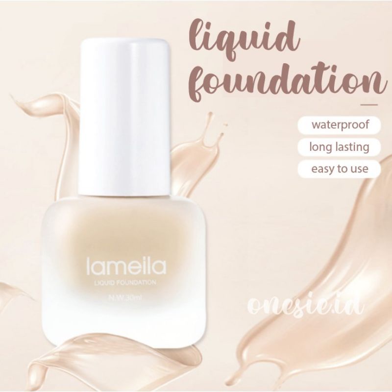 LAMEILA Liquid Foundation Beautiful Skin Botol bulat imut 3 Warna 30ml LA086