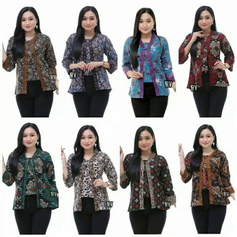 BAJU BATIK WANITA MODERN MONALISA GENES M,L,XL asli PEKALONGAN