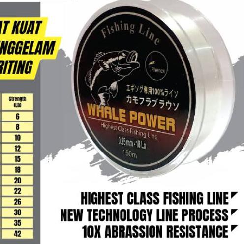 ♘ Senar Pancing Kuat Phenex WHALE POWER ✬