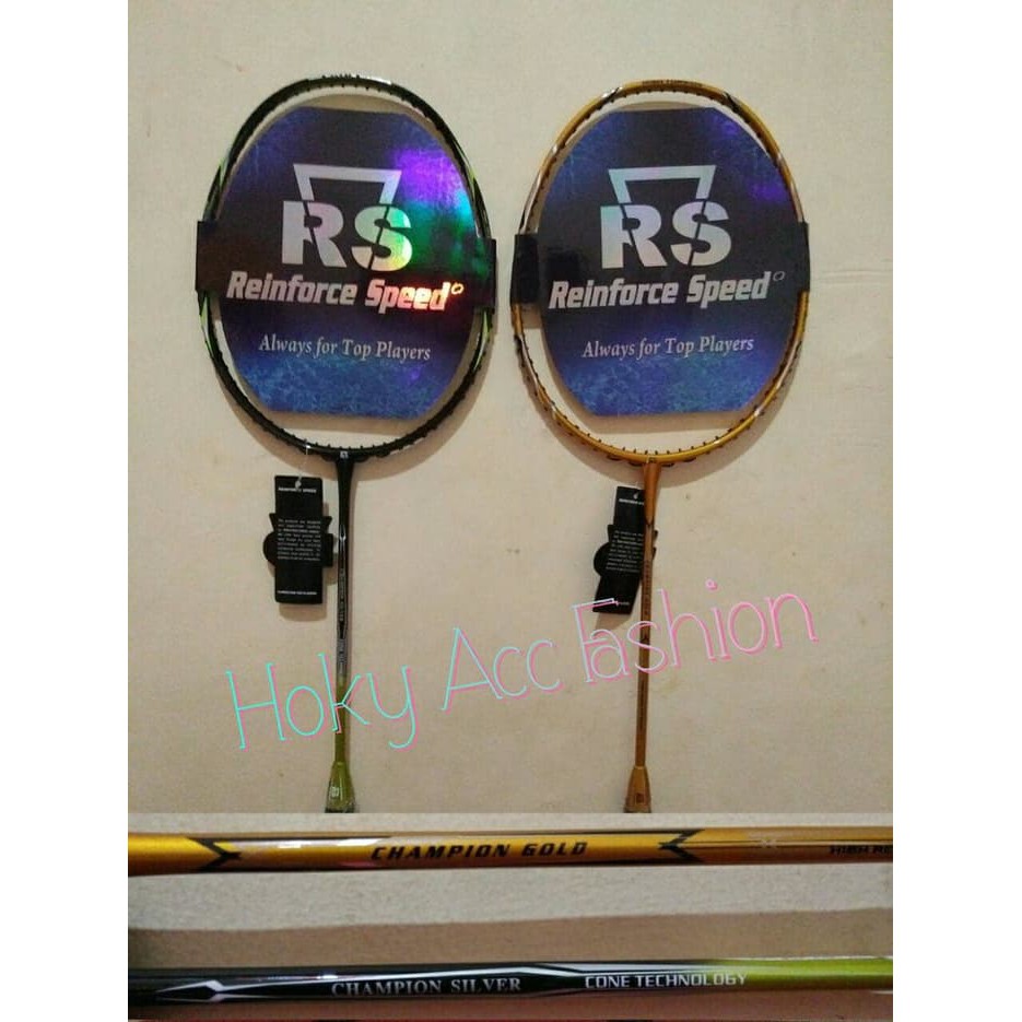 RAKET BADMINTON RS CHAMPION SILVER / RS CHAMPION GOLD - ORIGINAL