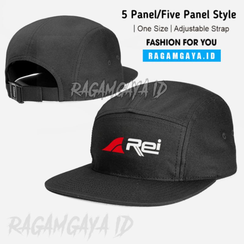 TOPI 5 PANEL REI OUTDOOR | FIVE PANEL SNAPBACK | TOPI DISTRO | TOPI OUTDOOR | REI