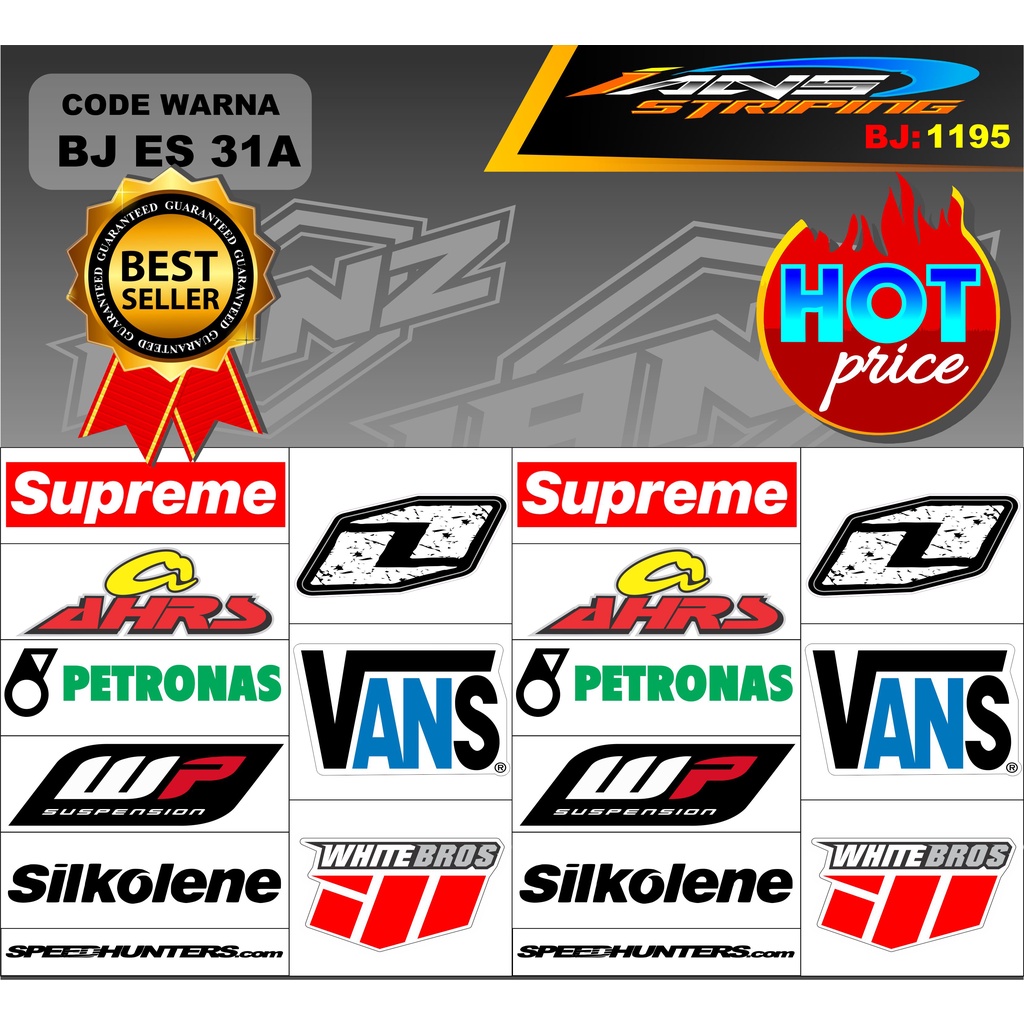 STICKER LOGO VANS  / STICKER MOTOR HOLOGRAM / STIKER SUPREME