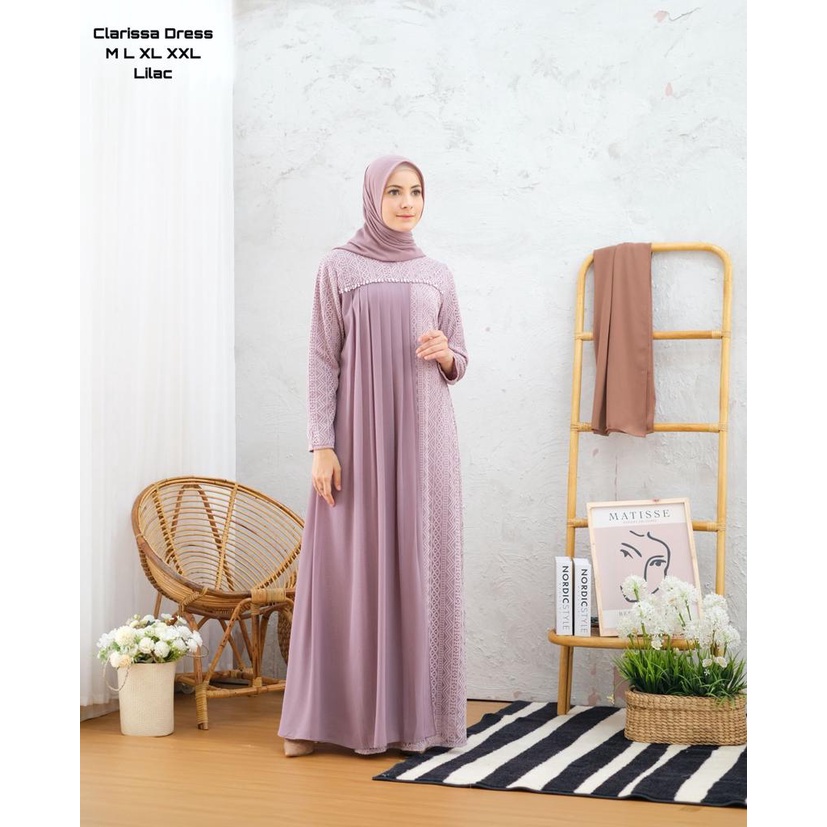 Permata Olshop / Clarissa Dress NF / Kebaya Modern / Gamis Kebaya Pesta Mewah