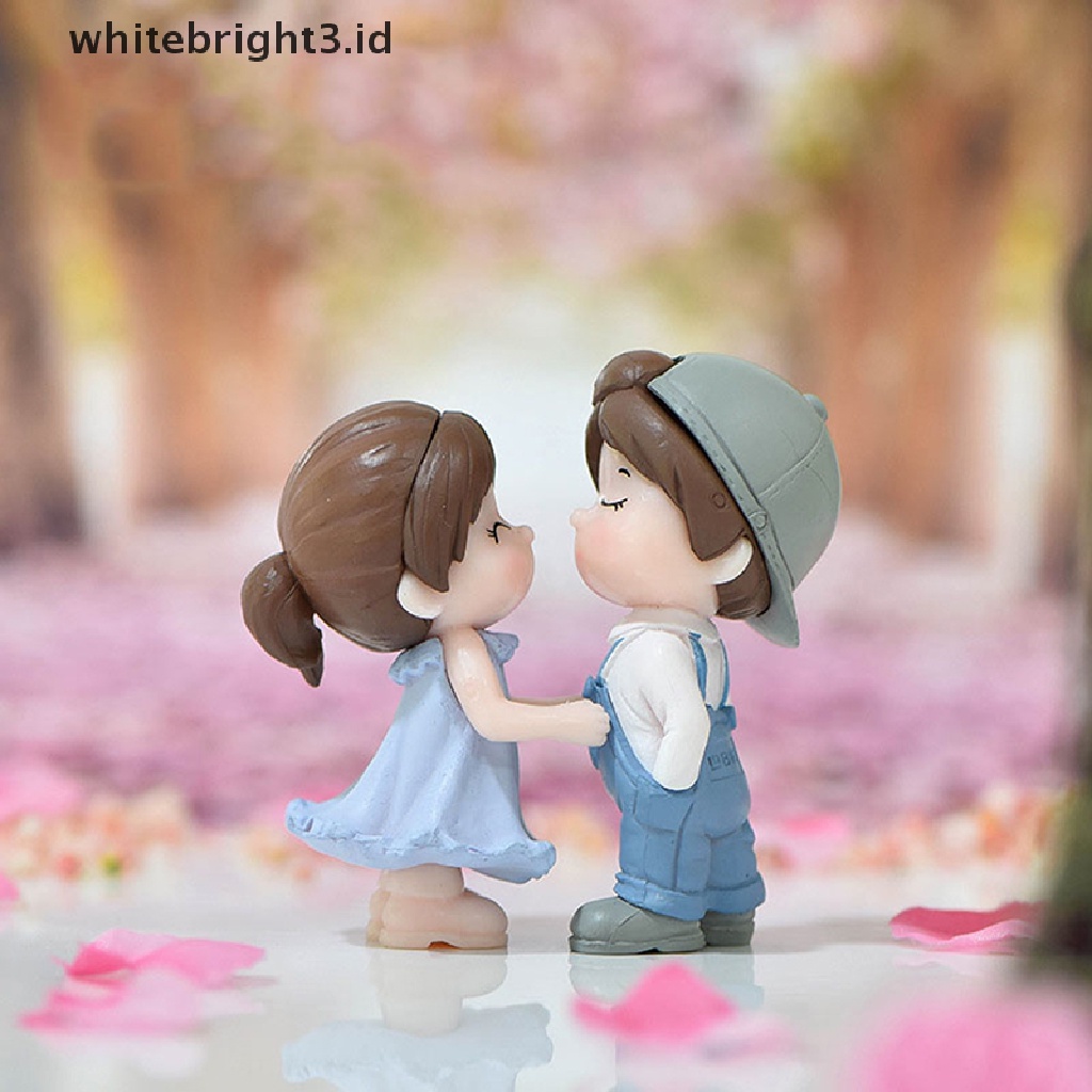 (whitebright3.id) Miniatur Pasangan Pria / Wanita Untuk Dekorasi Taman Mini / Craft DIY