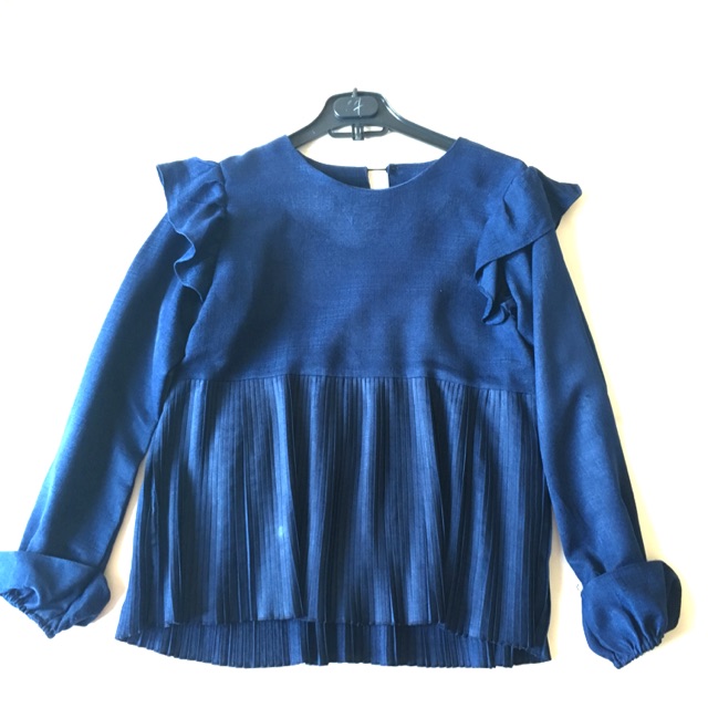 Preloved blouse plisket / baju atasan plisket / baju kerja