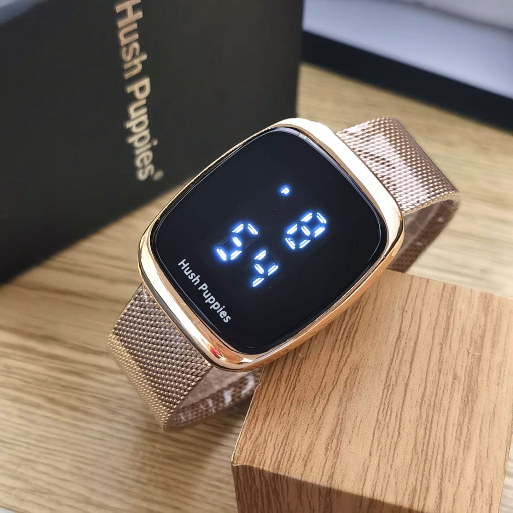GROSIRAN JAM TANGAN HUSH PUPPIES LED YL5186 RANTAI PASIR - JAM TANGAN WANITA INCLUDE BOX ORIGINAL
